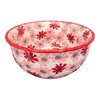 Polish Pottery 5.5" Bowl (Scarlet Daisy) | M083U-AS73 at PolishPotteryOutlet.com