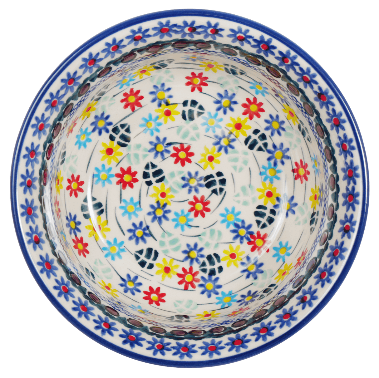 Bowl, Round, 5.5" in "Floral Swirl" by Manufaktura | M083U-BL01