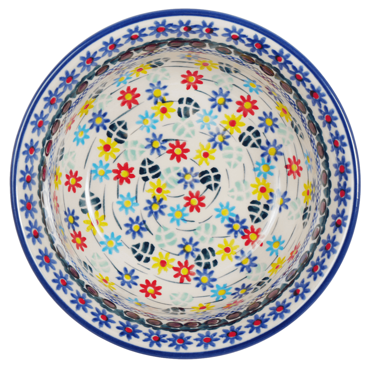 Bowl, Round, 5.5" in "Floral Swirl" by Manufaktura | M083U-BL01