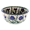 Polish Pottery 5.5" Bowl (Bouncing Blue Blossoms) | M083U-IM03 at PolishPotteryOutlet.com