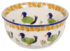 Polish Pottery 5.5" Bowl (Ducks in a Row) | M083U-P323 at PolishPotteryOutlet.com