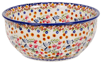 A picture of a Polish Pottery 6.5" Bowl (Wildflower Delight) | M084S-P273 as shown at PolishPotteryOutlet.com/products/6-5-bowl-wildflower-delight