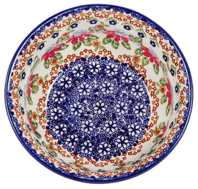 Polish Pottery 6.5" Bowl (Mediterranean Blossoms) | M084S-P274 Additional Image at PolishPotteryOutlet.com