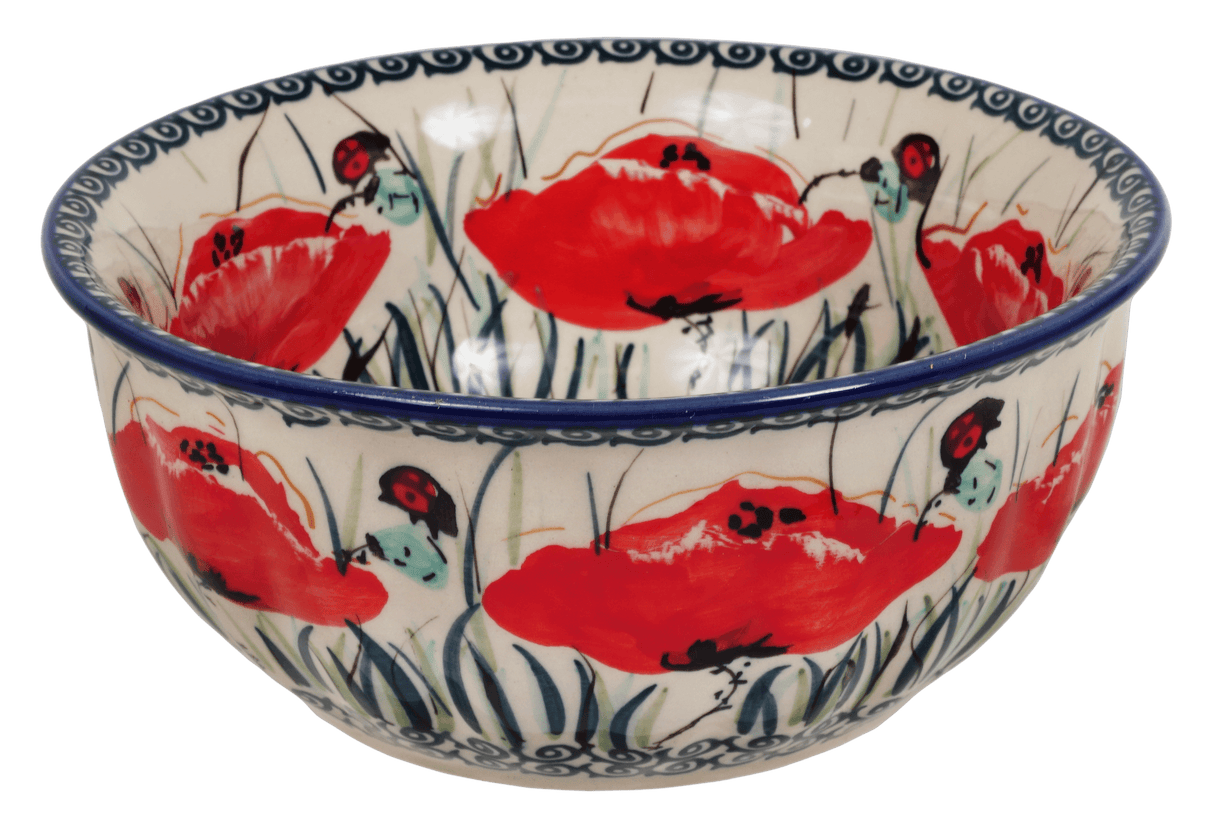 Bowl, Round, 6.5" in "Poppy Paradise" by Manufaktura | M084S-PD01
