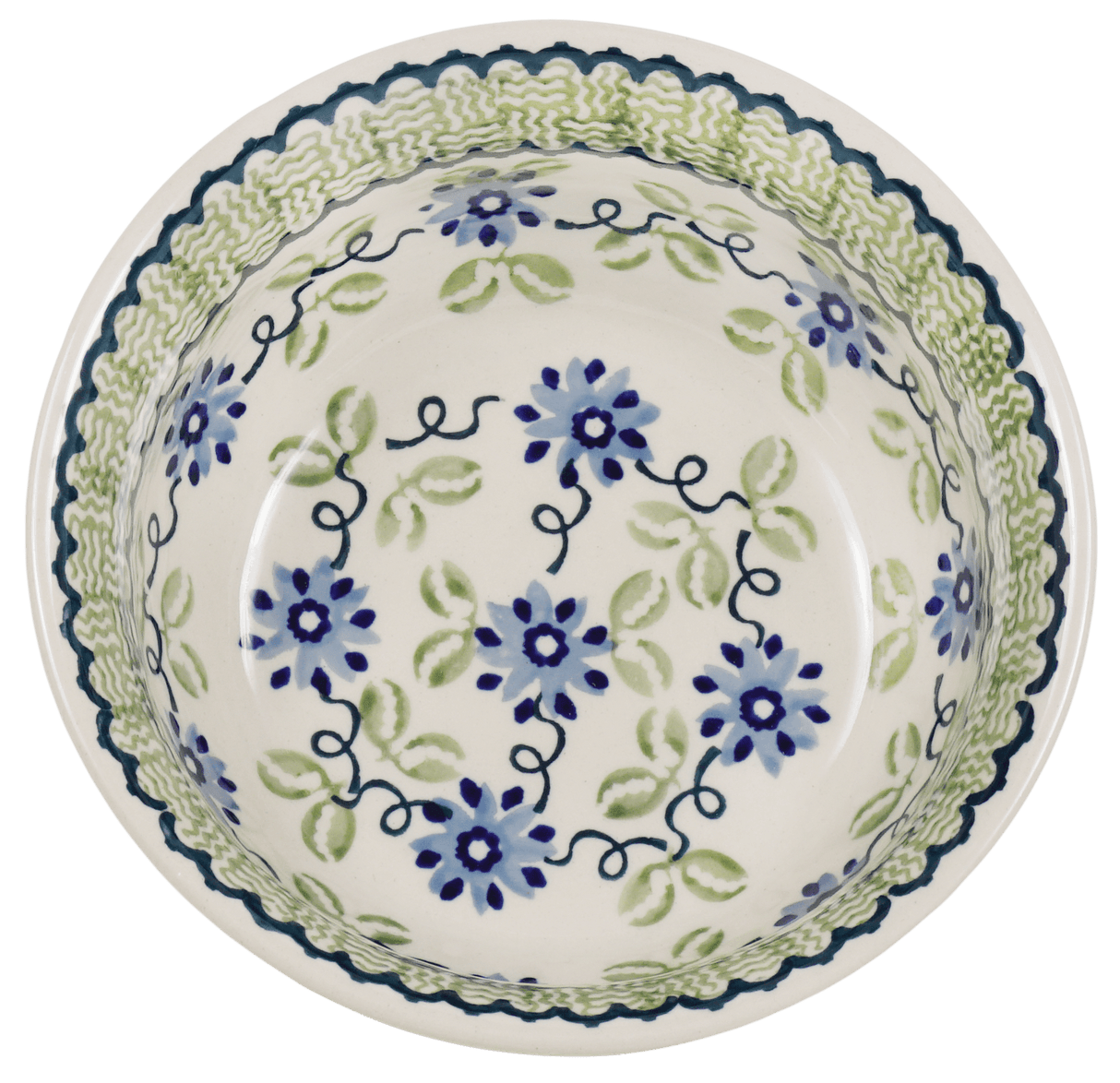 Bowl, Round, 6.5" in "Woven Blues" by Manufaktura | M084T-P182