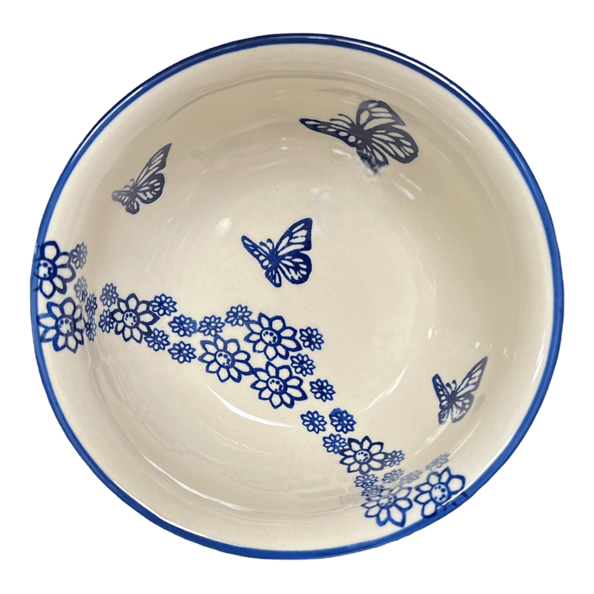 Bowl, Round, 6.5" in "Butterfly Garden" by Manufaktura | M084T-MOT1