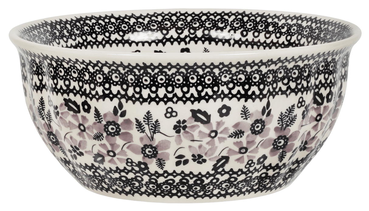Bowl, Round, 7.75" in "Duet in Black & Grey" by Manufaktura | M085S-DPSC