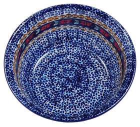 Polish Pottery 7.75" Bowl (Crimson Twilight) | M085S-WK63 Additional Image at PolishPotteryOutlet.com