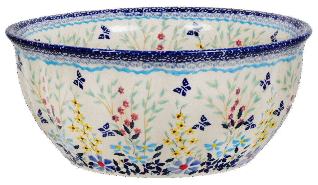 Bowl, Round, 7.75" in "Butterfly Bounty" by Manufaktura | M085S-WK76