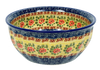 Polish Pottery 7.75" Bowl (Bountiful Blossoms) | M085S-WKLZ at PolishPotteryOutlet.com