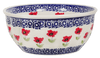 Polish Pottery 7.75" Bowl (Poppy Garden) | M085T-EJ01 at PolishPotteryOutlet.com