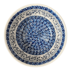 Polish Pottery 7.75" Bowl (Baby Blue Eyes) | M085T-MC19 Additional Image at PolishPotteryOutlet.com