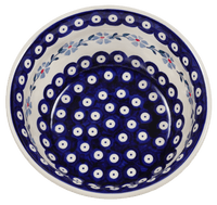 A picture of a Polish Pottery 7.75" Bowl (Periwinkle Chain) | M085T-P213 as shown at PolishPotteryOutlet.com/products/775-bowls-periwinkle-chain
