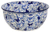 Polish Pottery 7.75" Bowl (Dusty Blue Butterflies) | M085U-AS56 at PolishPotteryOutlet.com