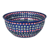 Polish Pottery 7.75" Bowl (Rings of Flowers) | M085U-DH17 at PolishPotteryOutlet.com