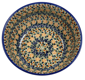 Polish Pottery 9" Bowl (Perennial Garden) | M086S-LM Additional Image at PolishPotteryOutlet.com
