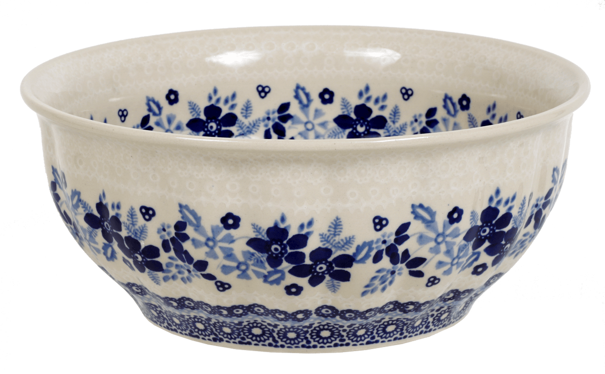 Bowl, Round, 9" Bowl in "Duet in Blue & White" by Manufaktura | M086S-SB04
