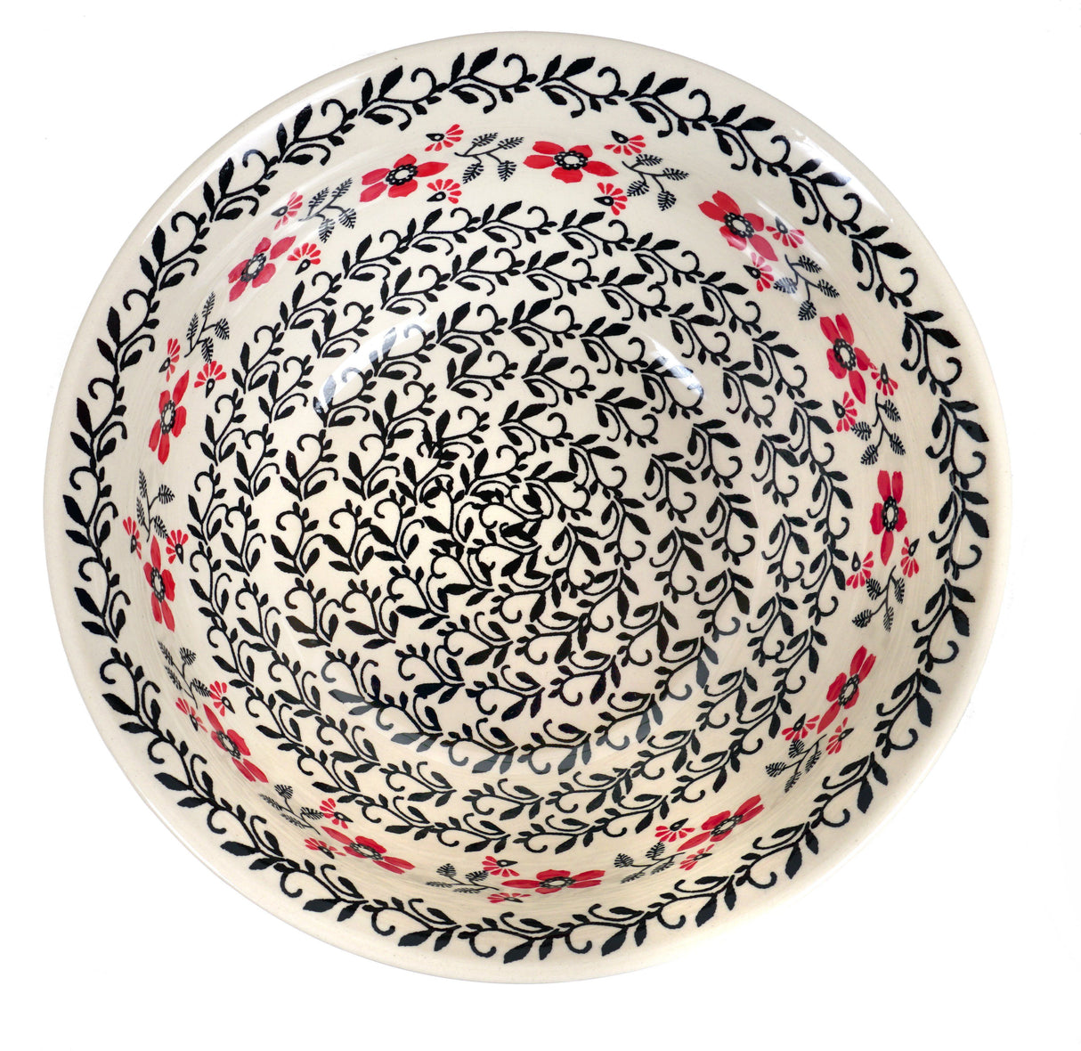 Bowl, Round, 9" Bowl in "Scarlet Garden" by Manufaktura | M086T-KK01