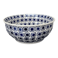 A picture of a Polish Pottery 9" Bowl (Navy Retro) | M086U-601A as shown at PolishPotteryOutlet.com/products/9-bowl-navy-retro-m086u-601a