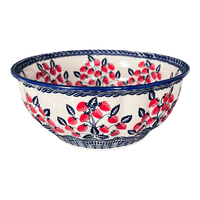 A picture of a Polish Pottery 9" Bowl (Fresh Strawberries) | M086U-AS70 as shown at PolishPotteryOutlet.com/products/9-bowl-fresh-strawberries-m086u-as70