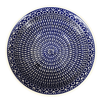 A picture of a Polish Pottery 11" Bowl (Gothic) | M087T-13 as shown at PolishPotteryOutlet.com/products/11-bowl-gothic-m087t-13