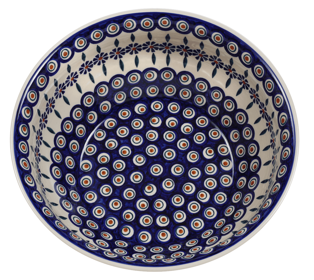 Bowl, Round, 11" in "Floral Peacock" by Manufaktura | M087T-54KK