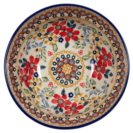 Bowl, Round, 6" in "Ruby Duet" by Manufaktura | M089S-DPLC