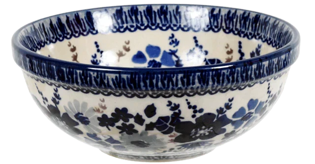 Bowl, Round, 6" in "Blue Life" by Manufaktura | M089S-EO39