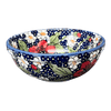 Polish Pottery 6" Bowl (Poppies & Posies) | M089S-IM02 at PolishPotteryOutlet.com