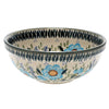 Polish Pottery 6" Bowl (Baby Blue Blossoms) | M089S-JS49 at PolishPotteryOutlet.com