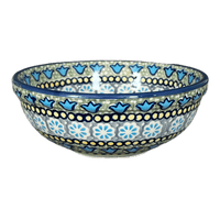 A picture of a Polish Pottery 6" Bowl (Blue Bells) | M089S-KLDN as shown at PolishPotteryOutlet.com/products/6-bowl-blue-bells-m089s-kldn