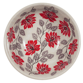 Polish Pottery 6" Bowl (Evening Blossoms) | M089S-KS01 Additional Image at PolishPotteryOutlet.com