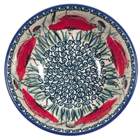 A picture of a Polish Pottery 6" Bowl (Poppy Paradise) | M089S-PD01 as shown at PolishPotteryOutlet.com/products/6-bowl-poppy-paradise