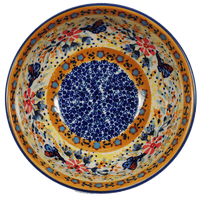 A picture of a Polish Pottery 6" Bowl (Butterfly Bliss) | M089S-WK73 as shown at PolishPotteryOutlet.com/products/6-bowls-butterfly-bliss