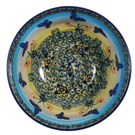 Bowl, Round, 6" in "Butterflies in Flight" by Manufaktura | M089S-WKM
