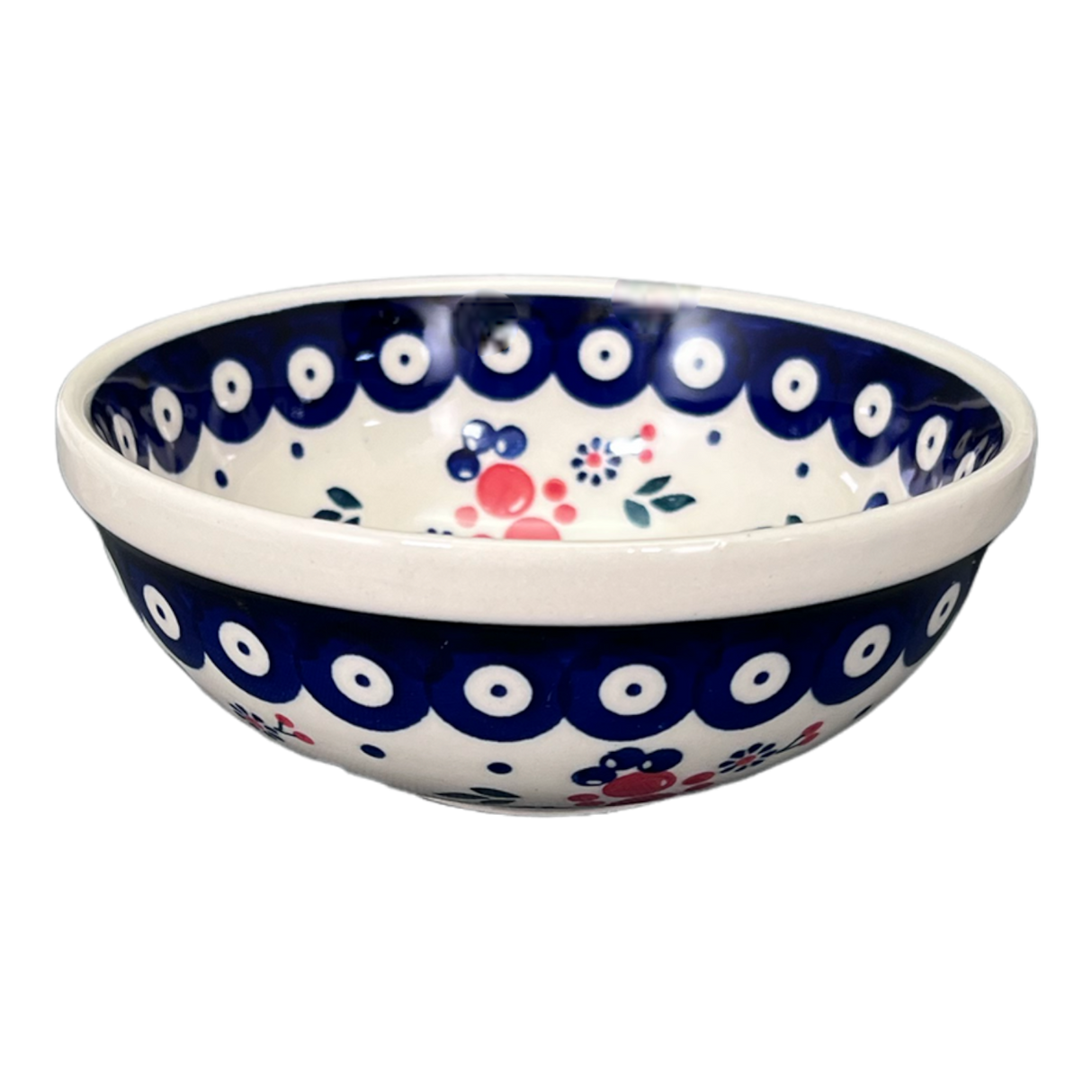 Bowl, Round, 6" in "Berry Dot" by Manufaktura | M089T-BL04