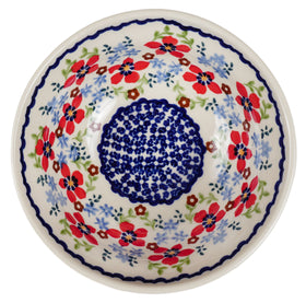 Polish Pottery 6" Bowl (Summer Bouquet) | M089T-MM01 Additional Image at PolishPotteryOutlet.com