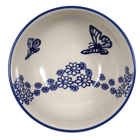 Polish Pottery 6" Bowl (Butterfly Garden) | M089T-MOT1 Additional Image at PolishPotteryOutlet.com