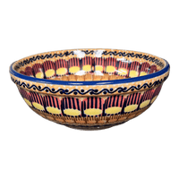 A picture of a Polish Pottery 6" Bowl (Desert Sunrise) | M089U-KLJ as shown at PolishPotteryOutlet.com/products/6-bowls-desert-sunrise