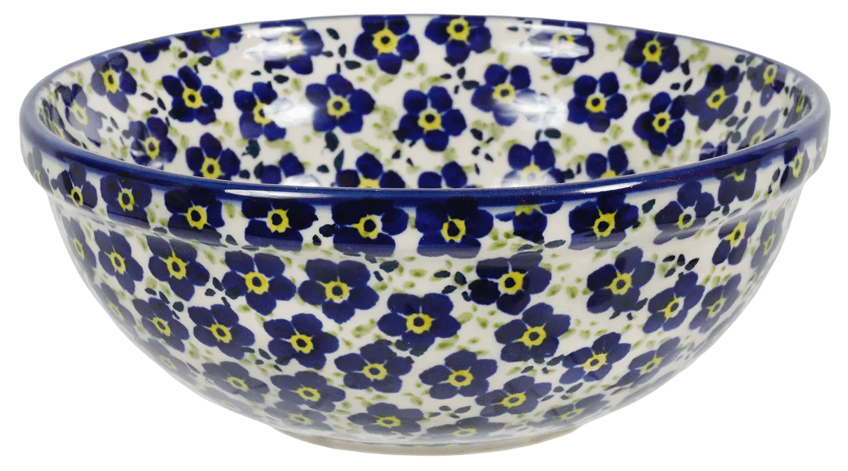 Bowl, Round, 6" in "Floral Revival Blue" by Manufaktura | M089U-MKOB