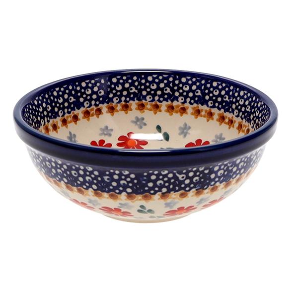 Bowl, Round, 6" in "Red Daisy Daze" by Manufaktura | M089U-P227