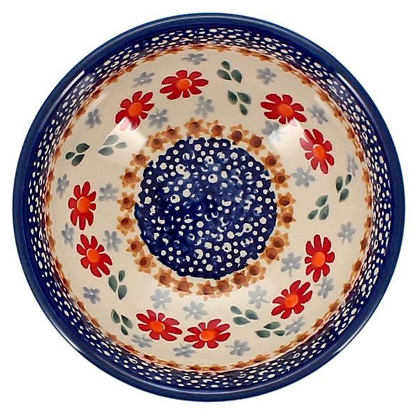 Bowl, Round, 6" in "Red Daisy Daze" by Manufaktura | M089U-P227