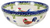 Polish Pottery 6" Bowl (Chicken Dance) | M089U-P320 at PolishPotteryOutlet.com