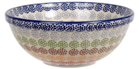 A picture of a Polish Pottery 6.75" Bowl (Speckled Rainbow) | M090M-AS37 as shown at PolishPotteryOutlet.com/products/6-75-bowl-speckled-rainbow