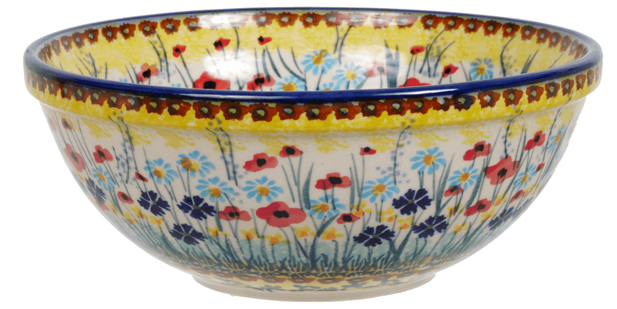 Bowl, Round, 6.75" in "Sunlit Wildflowers" by Manufaktura | M090S-WK77