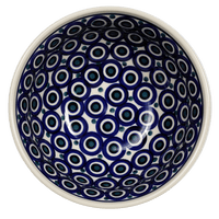 A picture of a Polish Pottery 6.75" Bowl (Eyes Wide Open) | M090T-58 as shown at PolishPotteryOutlet.com/products/675-bowls-eyes-wide-open
