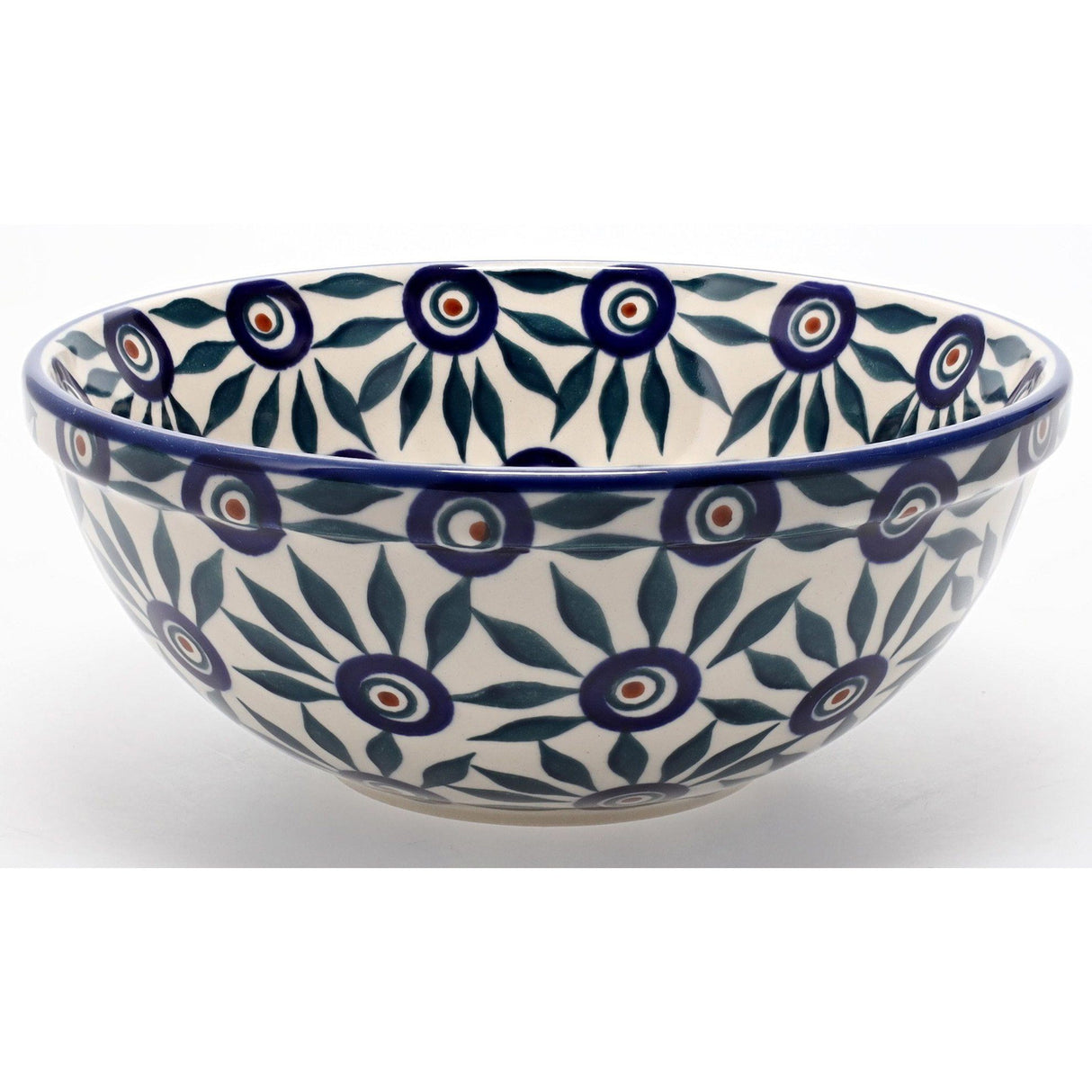 Bowl, Round, 6.75" in "Peacock Parade" by Manufaktura | M090U-AS60