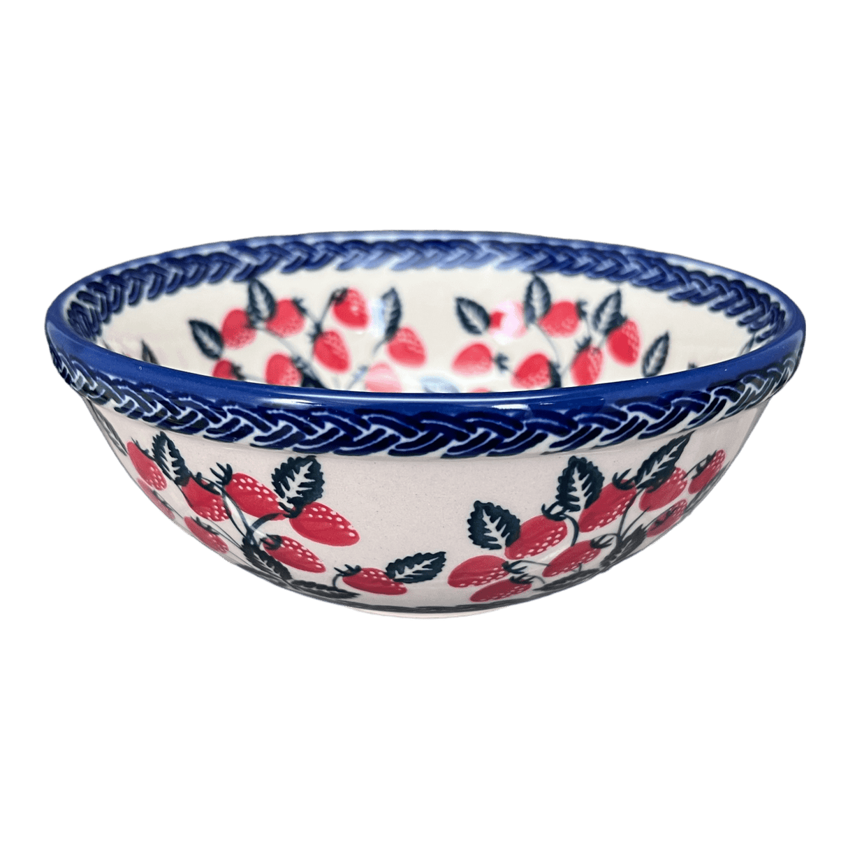 Bowl, Round, 6.75" in "Fresh Strawberries" by Manufaktura | M090U-AS70