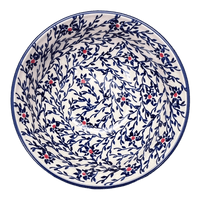 A picture of a Polish Pottery 6.75" Bowl (Blue Canopy) | M090U-IS04 as shown at PolishPotteryOutlet.com/products/6-75-bowl-blue-canopy-m090u-is04