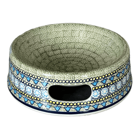 Polish Pottery Large Dog Bowl (Blue Bells) | M110S-KLDN Additional Image at PolishPotteryOutlet.com